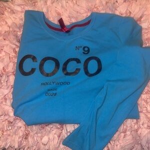 Blue Long Sleeve Graphic Tee